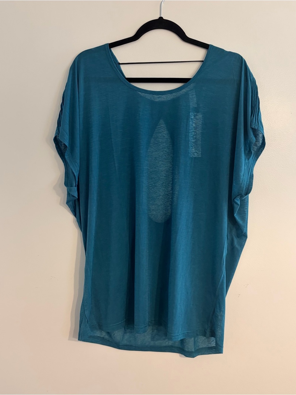 Soybu Teal Dolman Sleeve Scoop Neck Tunic